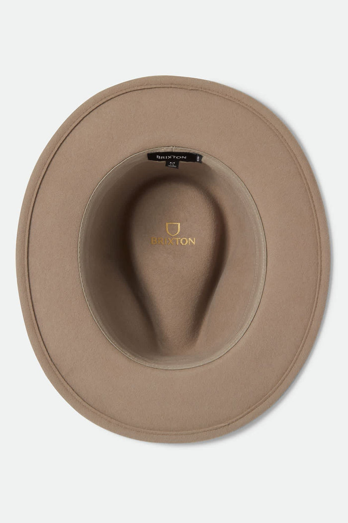 Unisex Messer Fedora in the color Timeless Taupe - Additional Laydown image