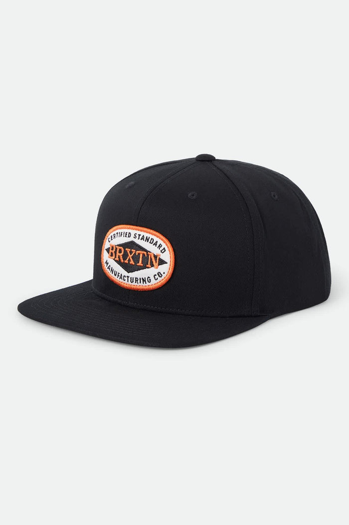 Unisex Meyers Snapback in the color Black - Front Product View