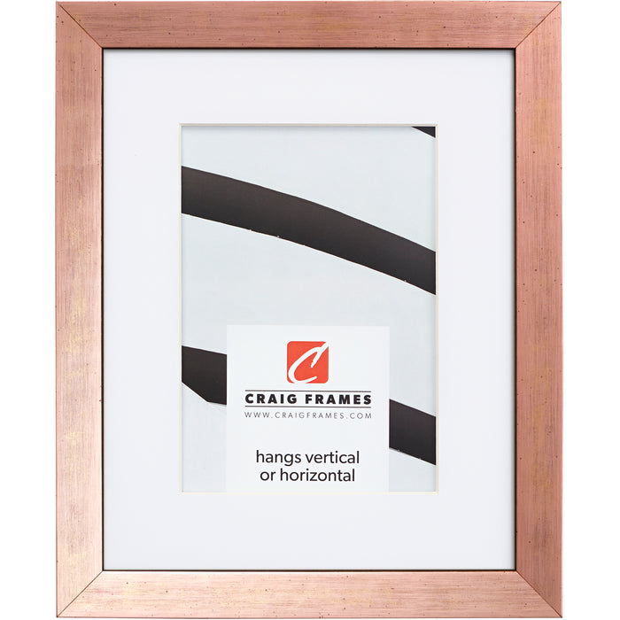 Milano .75", Rose Gold Matted Picture Frame