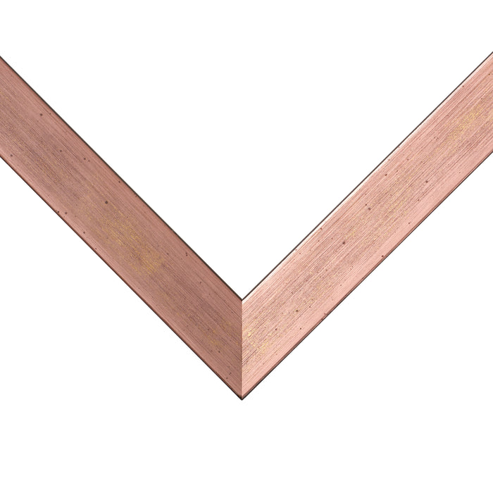 Milano .75", Rose Gold Matted Picture Frame
