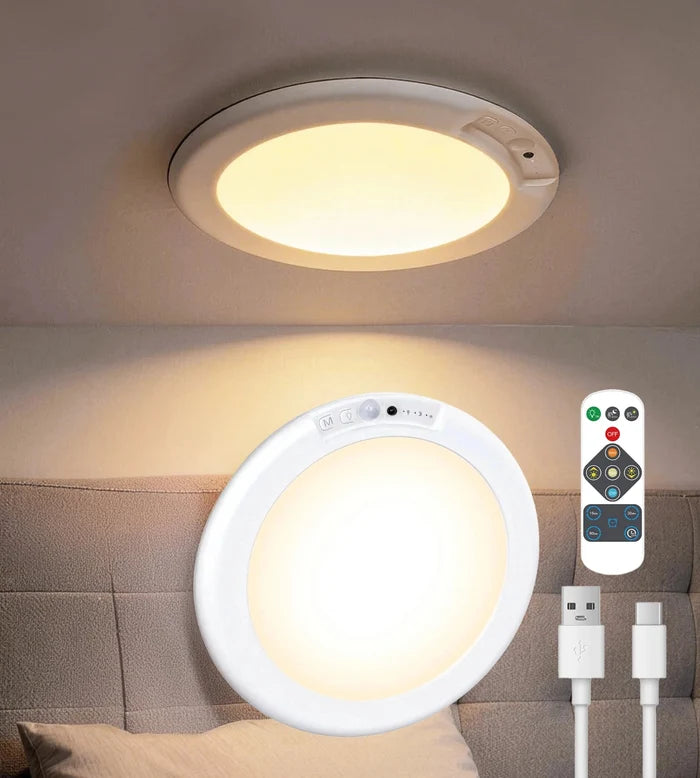 Mini plafonnier LED magnétique MAO télécommandable - Intérieur - Lumihome