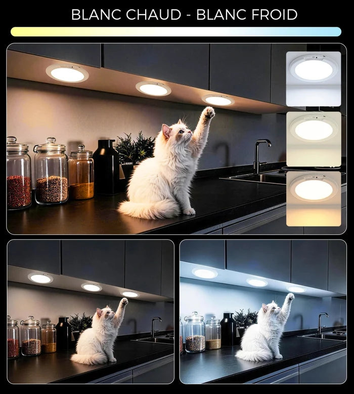 Mini plafonnier LED magnétique MAO télécommandable - Intérieur - Lumihome