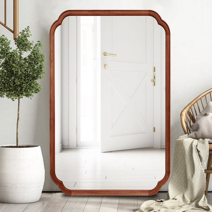 Miroir décoratif mural en bois Ali pour salle de bain, 40" x 30"