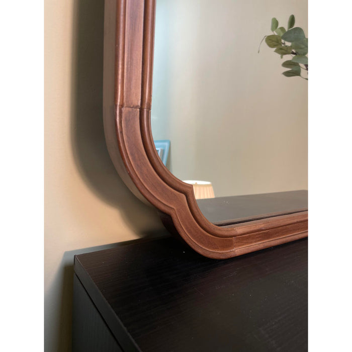 Miroir décoratif mural en bois Ali pour salle de bain, 40" x 30"