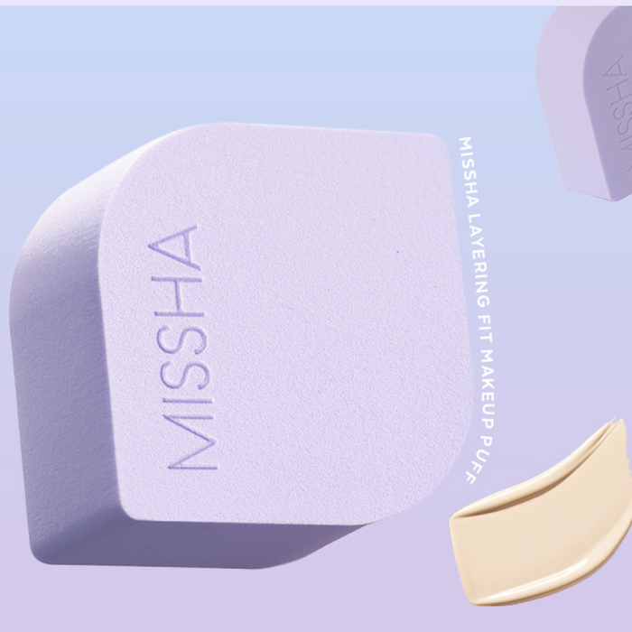 MISSHA brand logo and typography for the Layering Fit makeup collection, designed for a perfected, layered application.