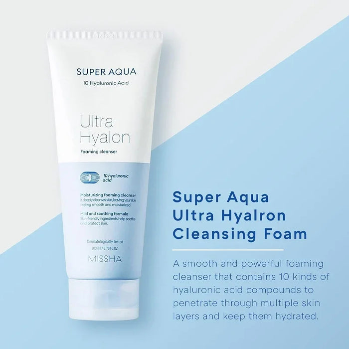 [MISSHA] Super Aqua Ultra Hyalron Foaming Cleanser 200ml - Ballagrio
