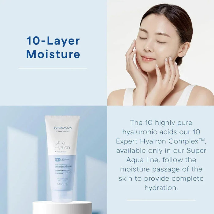 [MISSHA] Super Aqua Ultra Hyalron Foaming Cleanser 200ml - Ballagrio