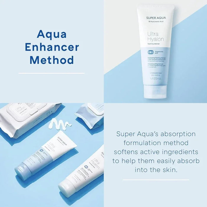 [MISSHA] Super Aqua Ultra Hyalron Foaming Cleanser 200ml - Ballagrio
