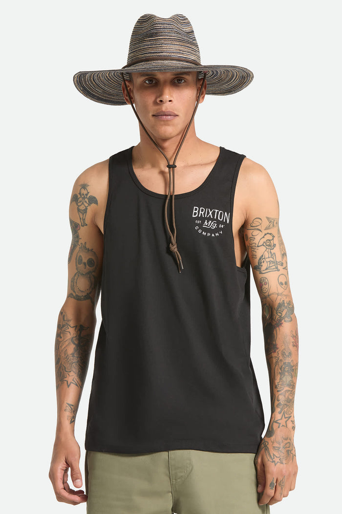 Unisex Mitch Packable Sun Hat in the color Brown - Men's Front View