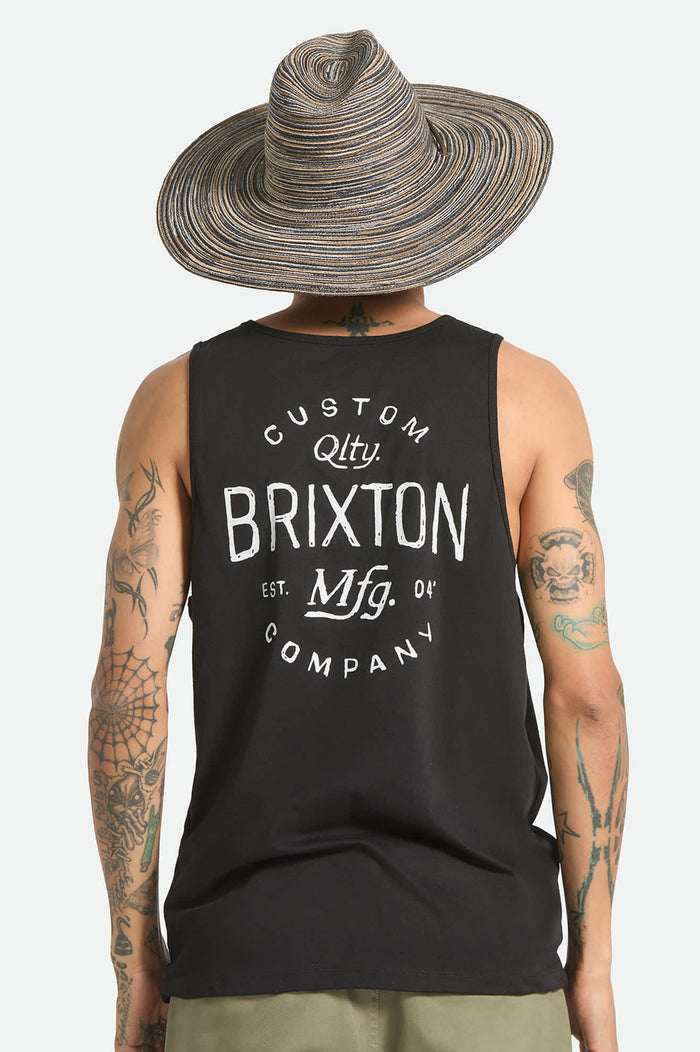 Unisex Mitch Packable Sun Hat in the color Brown - Men's Back View