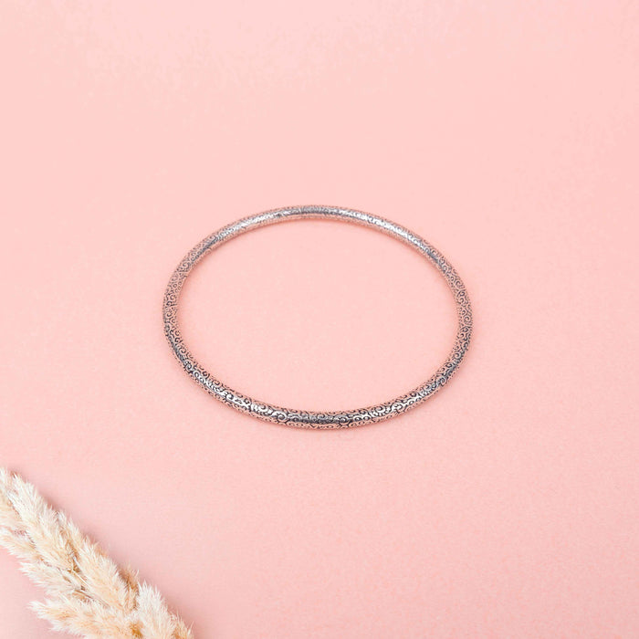 Mizoya Engraved Silver Ankle Kada