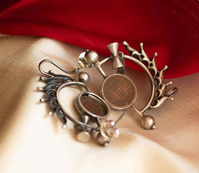 Mizoya Sikka Damru Earcuffs