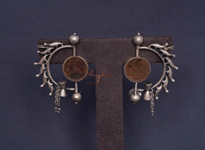 Mizoya Sikka Damru Earcuffs