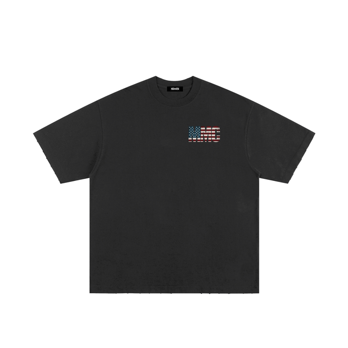 MMC Flag Heavyweight Hand-frayed T-Shirt - Memento Mori Clothing