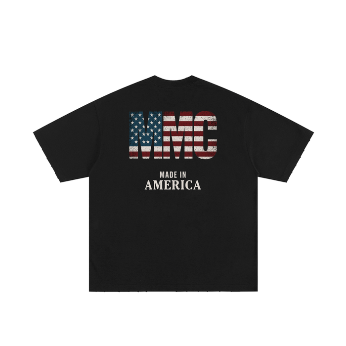 MMC Flag Heavyweight Hand-frayed T-Shirt - Memento Mori Clothing