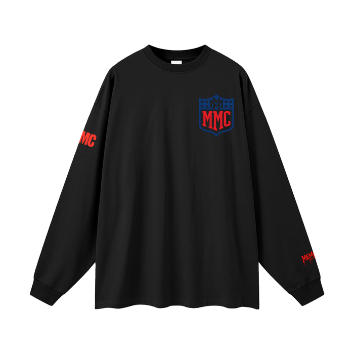 MMC Shield Oversized Unisex Long Sleeve T-Shirt - Memento Mori Clothing