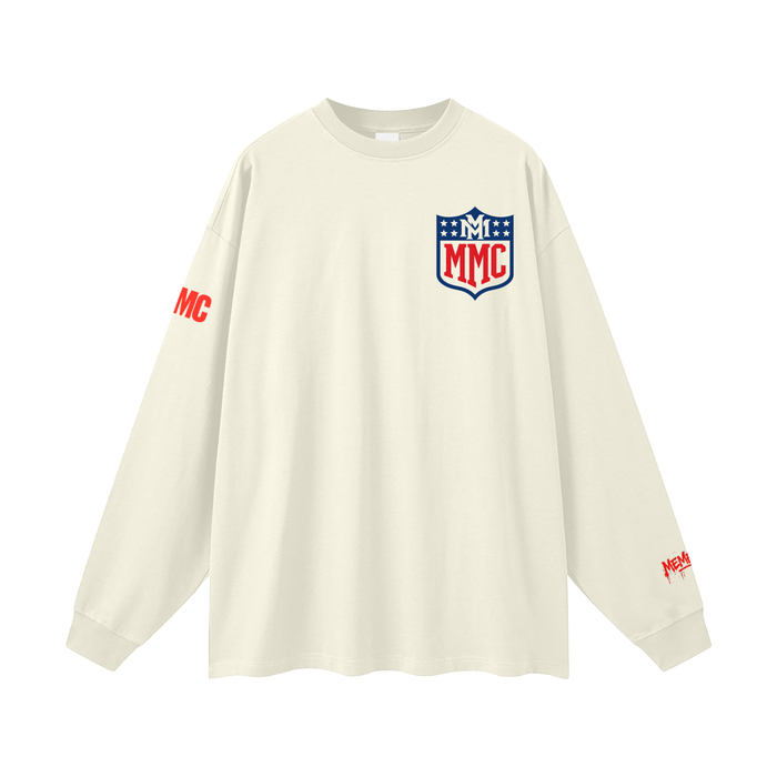 MMC Shield Oversized Unisex Long Sleeve T-Shirt - Memento Mori Clothing