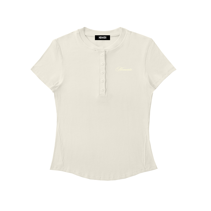 Modal Bodycon Henley Shirt - Memento Mori Clothing