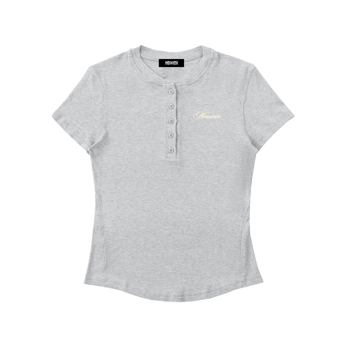 Modal Bodycon Henley Shirt - Memento Mori Clothing