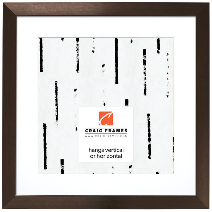 Modern Aesthetics 125 1.25", Brushed Bronze Matted Picture Frame