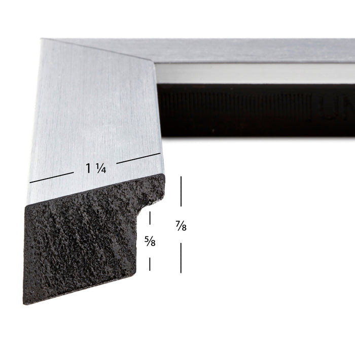 Modern Aesthetics 125 1.25", Brushed Silver Picture Frame