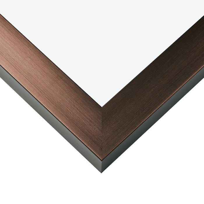 Modern Aesthetics 150 1.5", Brushed Bronze Matted Picture Frame