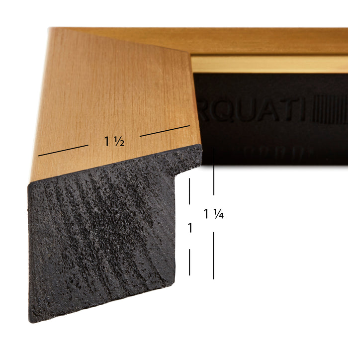 Modern Aesthetics 150 1.5", Brushed Gold Picture Frame