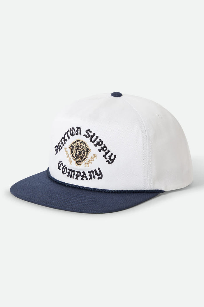 Unisex Morado Snapback in the color Midnight Blue/White - Front Product View