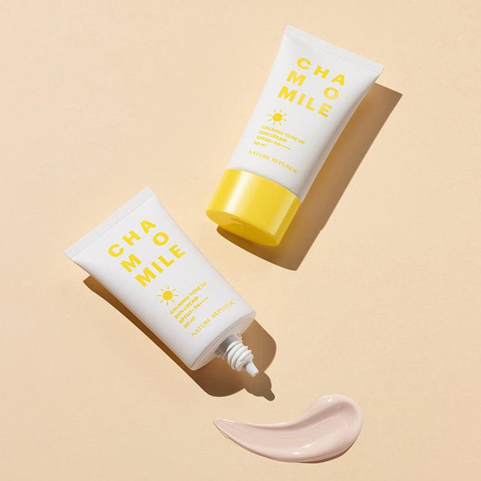 [Nature Republic] Chamomile Calming Tone Up Sun Cream SPF 50+ PA++++ 50ml - Ballagrio
