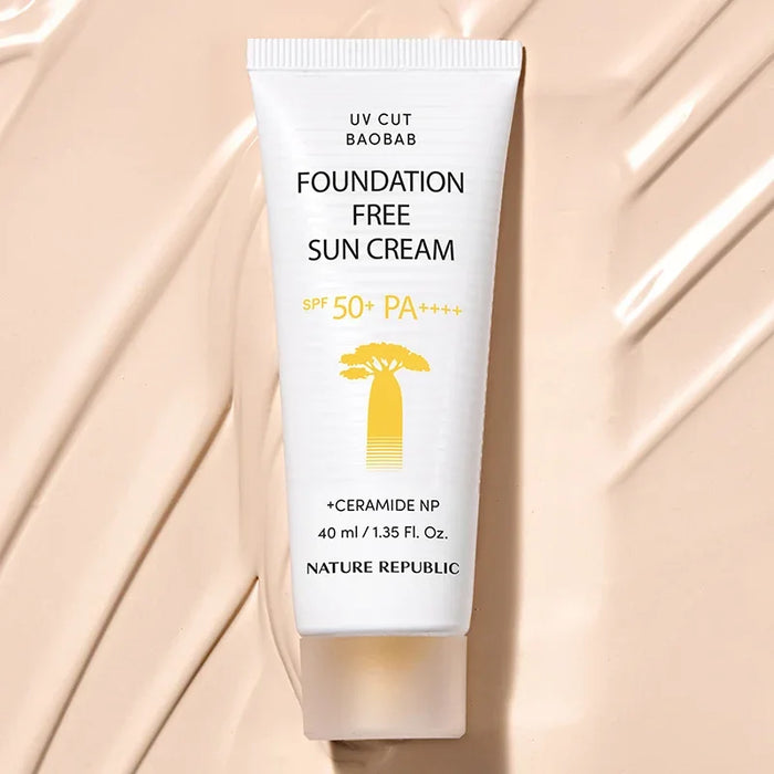 [Nature Republic] UV Cut Baobab Foundation Free Sun Cream Set SPF 50+ PA++++ 40ml*2EA - Ballagrio