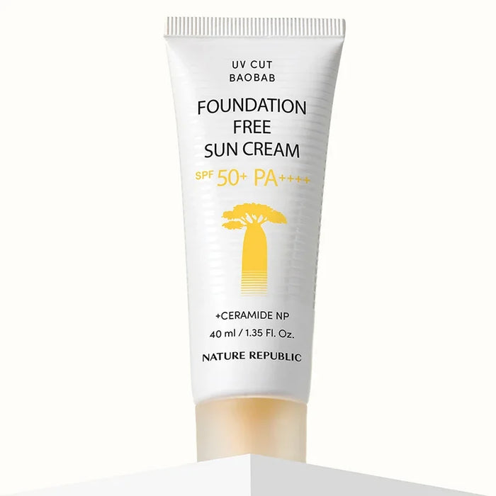 [Nature Republic] UV Cut Baobab Foundation Free Sun Cream Set SPF 50+ PA++++ 40ml*2EA - Ballagrio
