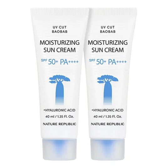 [Nature Republic] UV Cut Baobab Moisturizing Sun Cream Set SPF 50+ PA++++ 40ml*2EA - Ballagrio