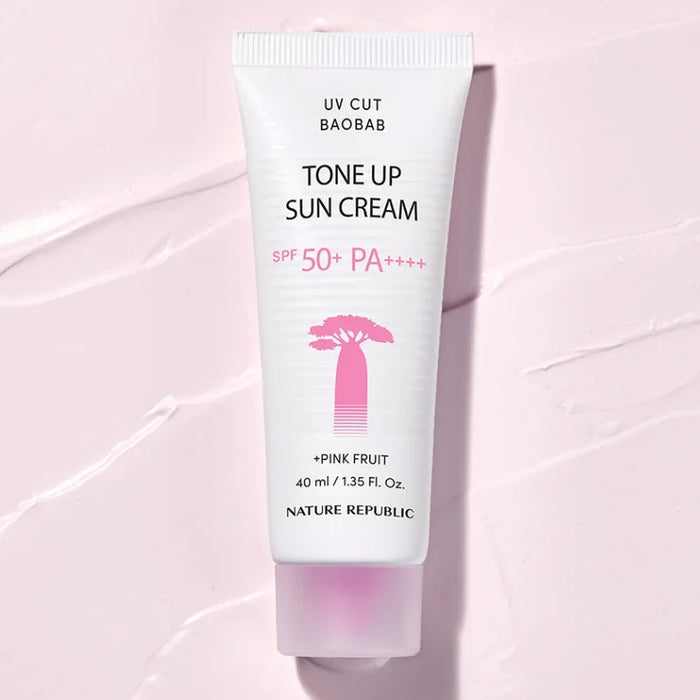 [Nature Republic] UV Cut Baobab Tone Up Sun Cream Set SPF 50+ PA++++ 40ml*2EA - Ballagrio