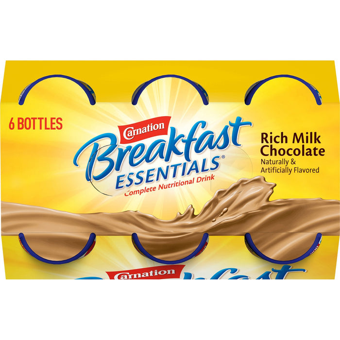 Nestle Carnation Breakfast Essentials, 8 oz Bottle, Rich Milk Chocolate - 12230369-6pk - LL Medico