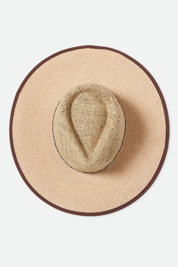 Women's Nova Seagrass Straw Hat in the color Natural/Black - Additional Laydown image