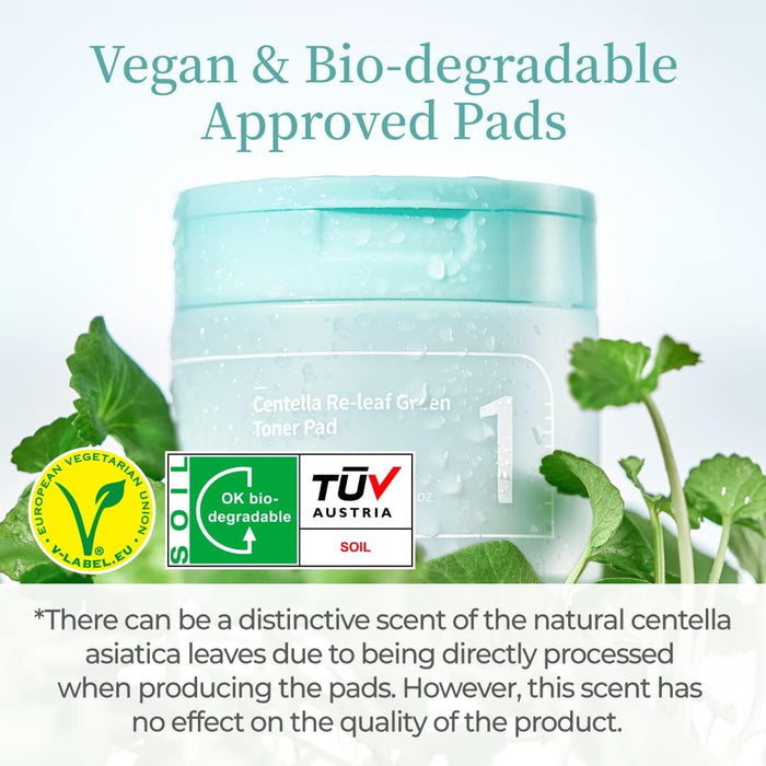 Numbuzin No.1 Centella Re-Leaf Green Toner Pad (70 pads) | GlamTouch UK