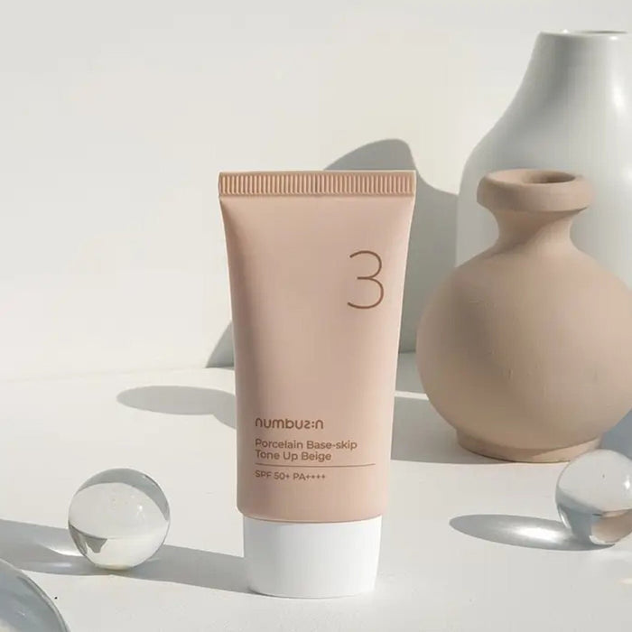 Numbuzin | No.3 Porcelain Base-skip Tone Up Beige SPF50+ PA++++ - skin28