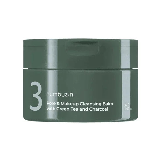 [numbuzin] No.3 Pore & Makeup Cleansing Balm with Green Tea and Charcoal 85g - Ballagrio