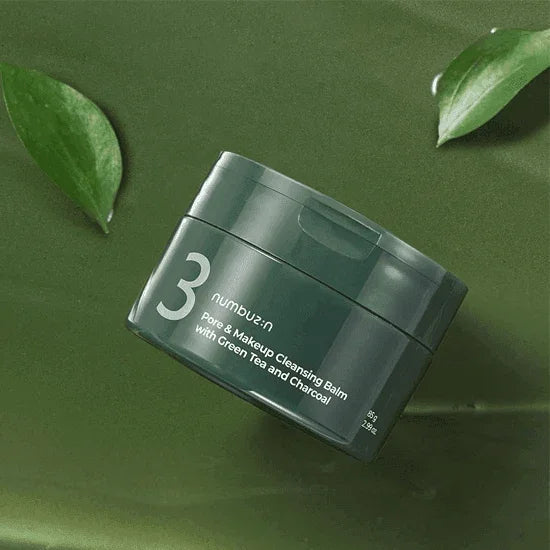 [numbuzin] No.3 Pore & Makeup Cleansing Balm with Green Tea and Charcoal 85g - Ballagrio