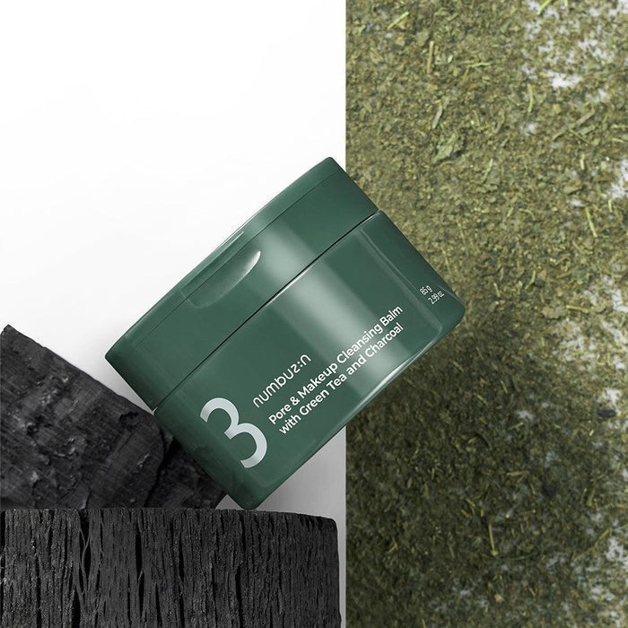 [numbuzin] No.3 Pore & Makeup Cleansing Balm with Green Tea and Charcoal 85g - Ballagrio