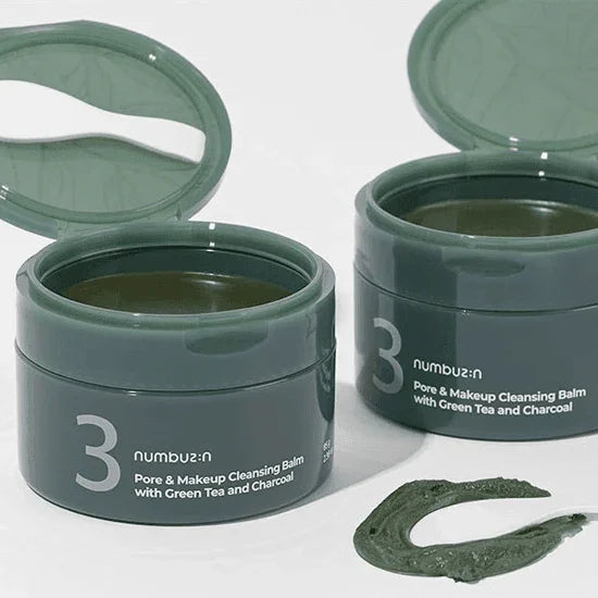 [numbuzin] No.3 Pore & Makeup Cleansing Balm with Green Tea and Charcoal 85g - Ballagrio