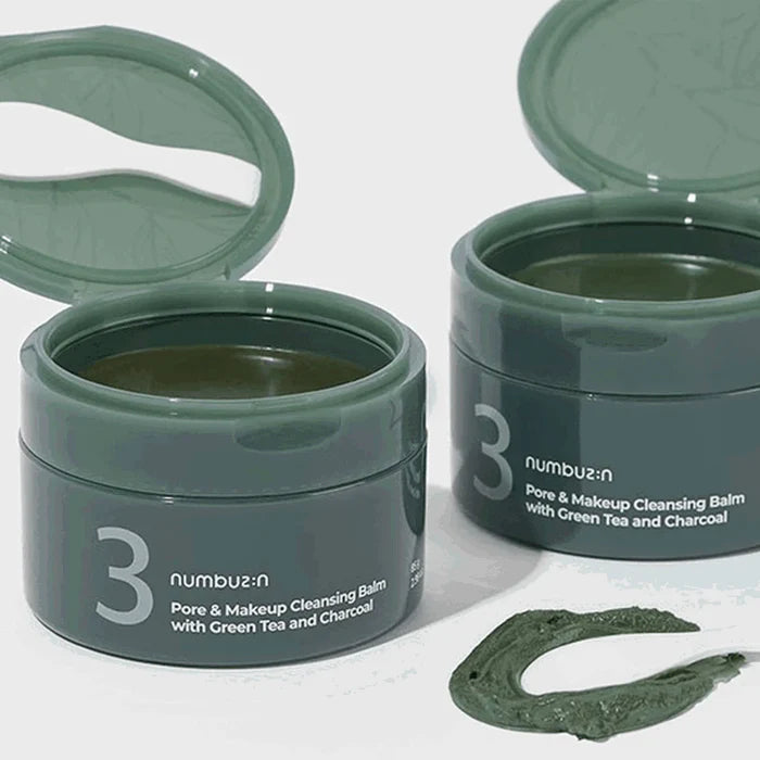 Numbuzin No.3 Pore & Makeup Cleansing Balm with Green Tea and Charcoal | GlamTouch UK