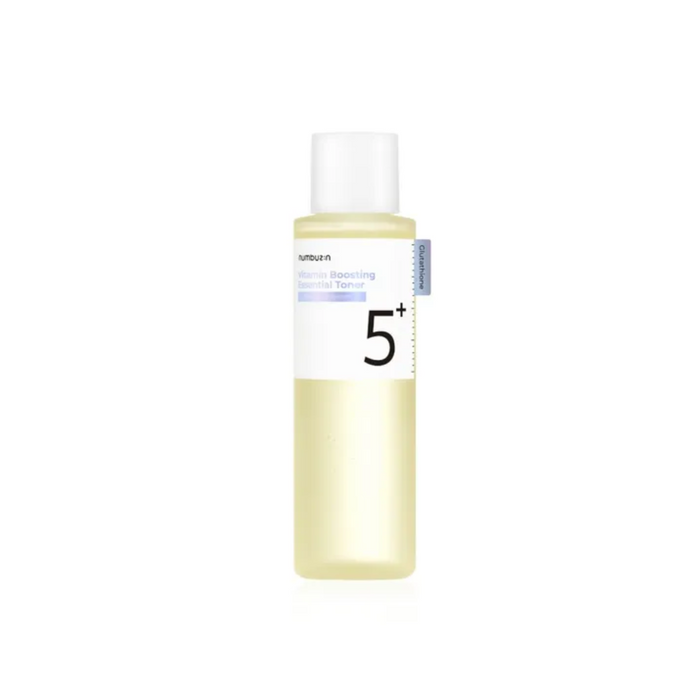 NUMBUZIN No.5 Vitamin Boosting Essential Toner is a revitalizing toner infused with key ingredients like Niacinamide and Vitamin C derivatives to brighten and improve skin radiance. Enriched with Sea Buckthorn Water and Madecassoside, it soothes and nourishes the skin while providing hydration. With a blend of peptides and Ceramide NP, this toner helps to strengthen the skin barrier and promote a healthy, glowing complexion. Suitable for all skin types, it is ideal for enhancing skin's overall v