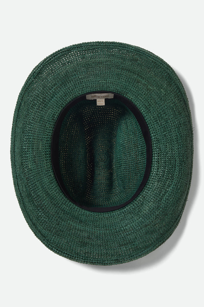 Women's Odessa Straw Packable Cowboy Hat in the color Primal Green - Additional Laydown image