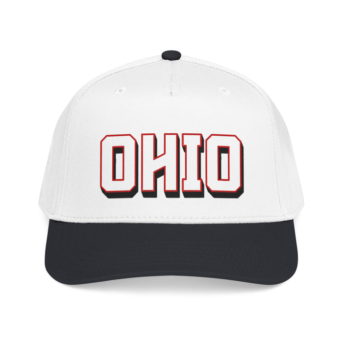 Ohio Embroidered Baseball Cap - Retro Chunky Lettering Hat