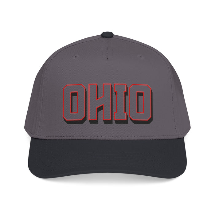 Ohio Embroidered Baseball Cap - Retro Chunky Lettering Hat
