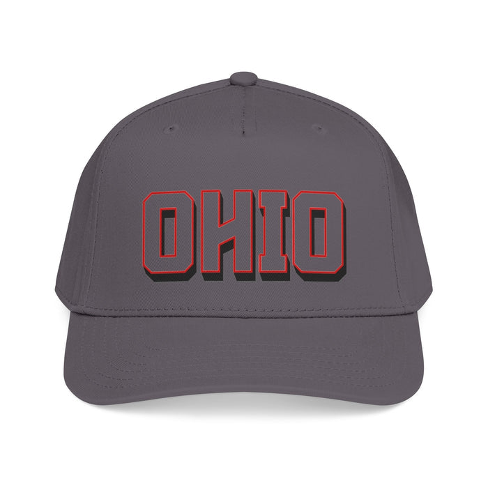 Ohio Embroidered Baseball Cap - Retro Chunky Lettering Hat
