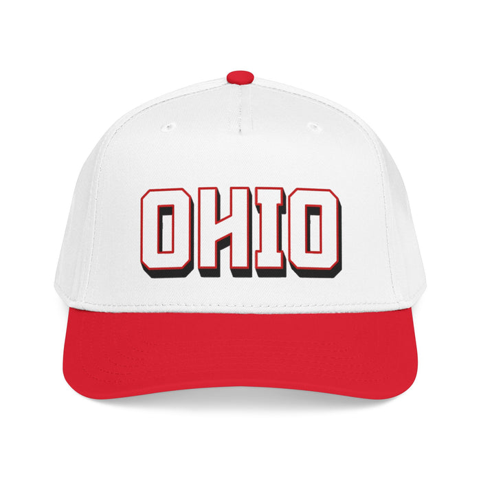 Ohio Embroidered Baseball Cap - Retro Chunky Lettering Hat