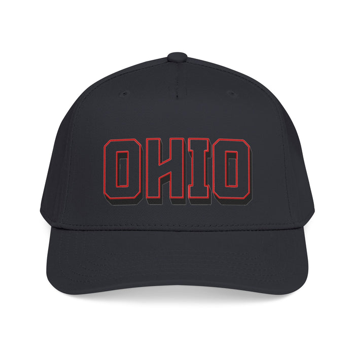 Ohio Embroidered Baseball Cap - Retro Chunky Lettering Hat