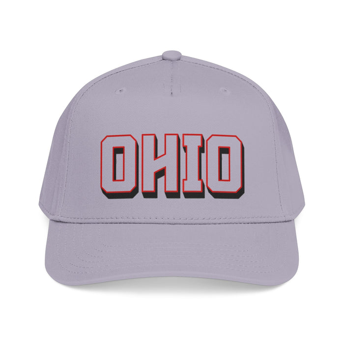 Ohio Embroidered Baseball Cap - Retro Chunky Lettering Hat